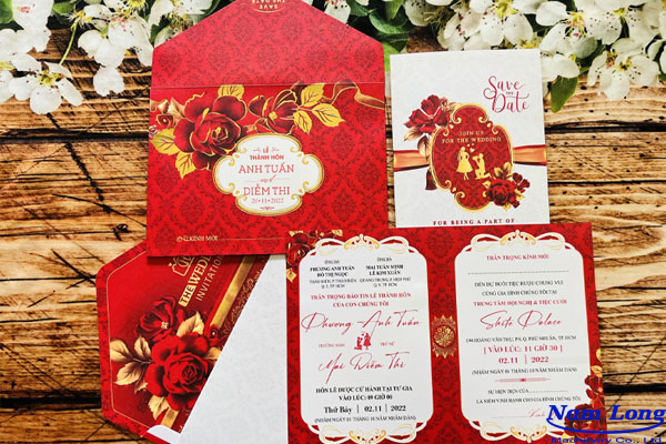 Kích thước thiệp cưới thông dụng